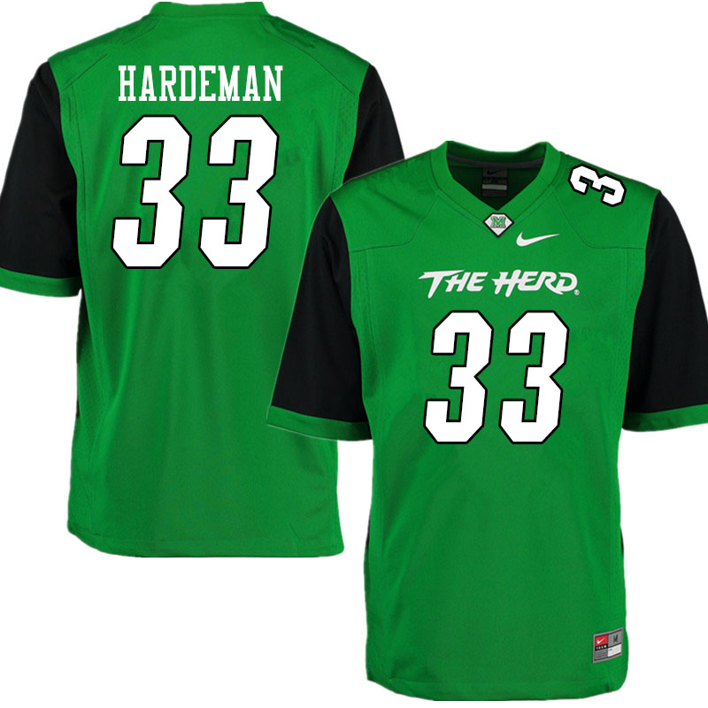 Men #33 Josh Hardeman Marshall Thundering Herd College Football Jerseys Sale-Gren